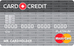  MasterCard Platinum CARD CREDIT   